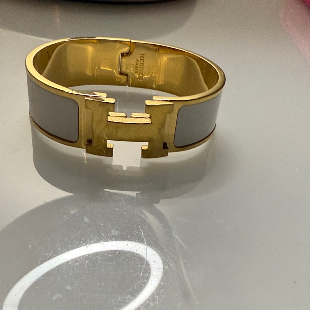 Hermes Gold Bracelet with H Clasp- Clic H bracelet